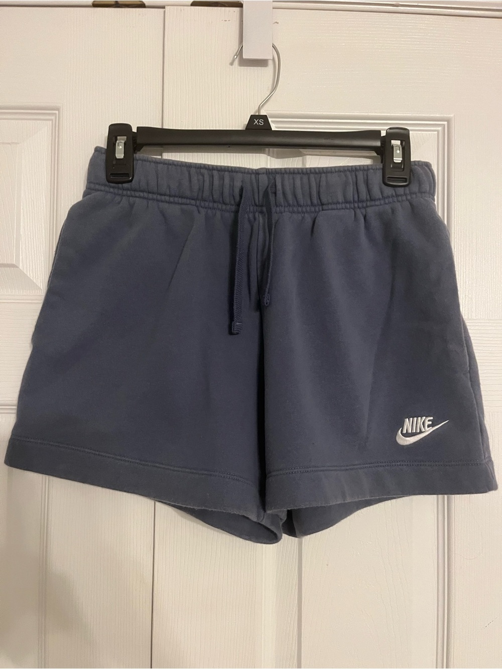 Nike Women's Blue Grey Fleece Athletic Shorts